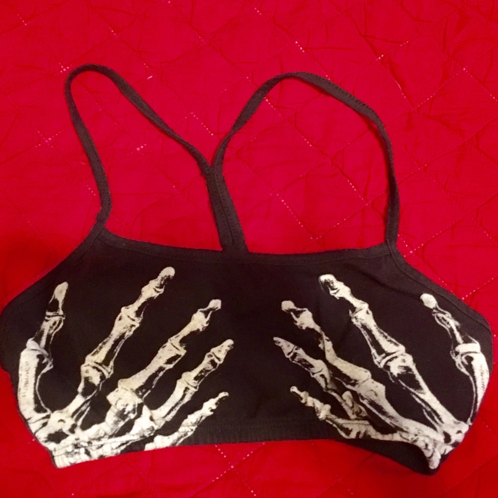 🖤Amazing See You Monday Skeleton Bra